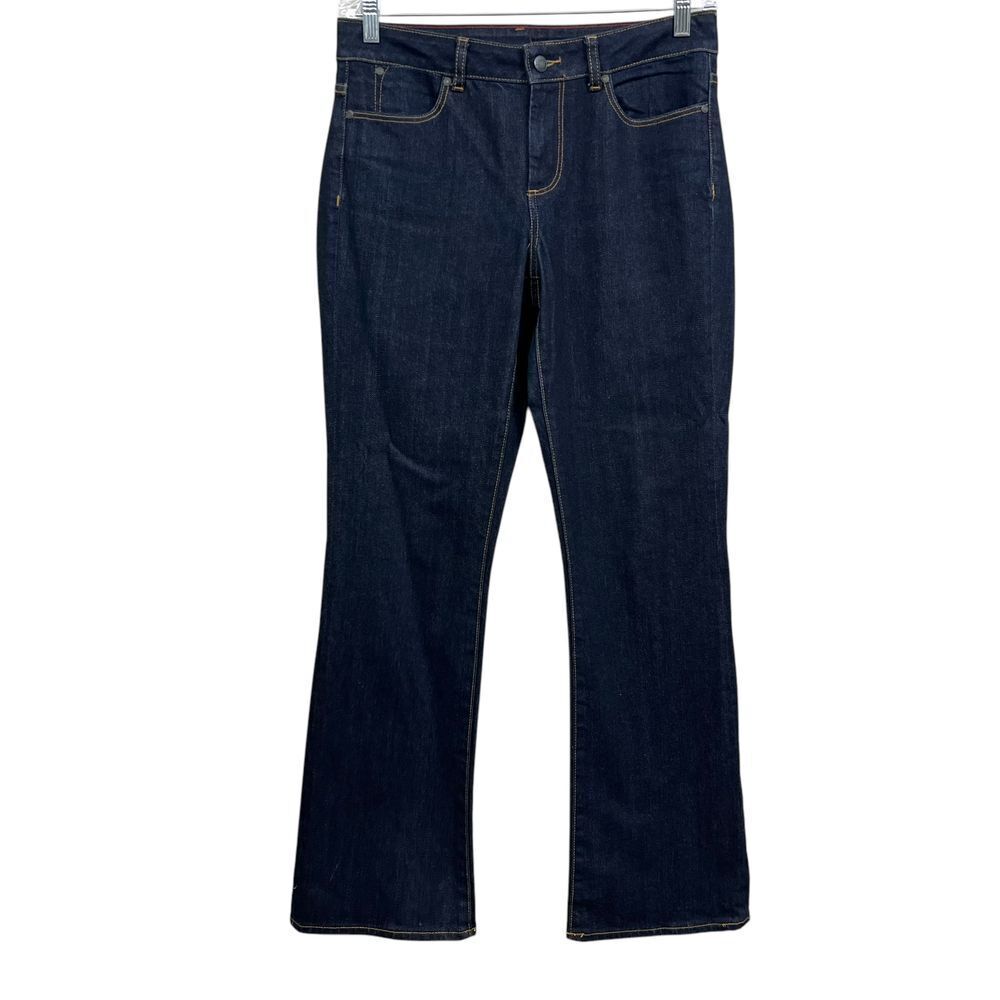 Talbots Womens Jeans Curvy Boot‎ Cut 5 Pocket Zip Fly Dark Blue Wash Size 6/28